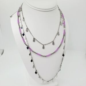 ROMOLO STITCH FIX 💜‎ LONG LAYERED NECKLACE BEADED